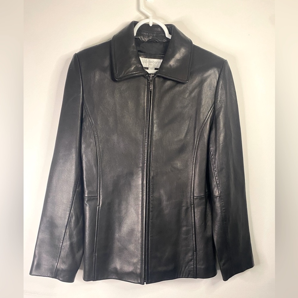 Liz Claiborne Black Leather Jacket